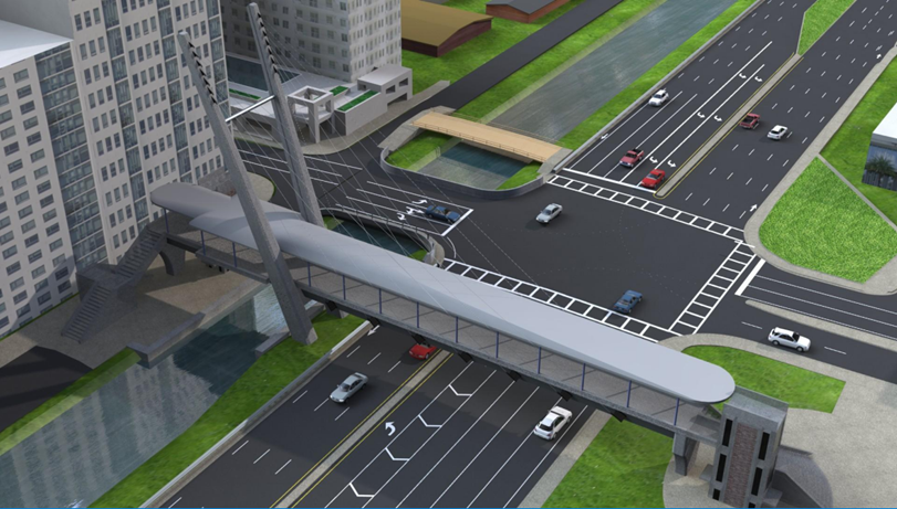 FIU Pedstrian Bridge rendering